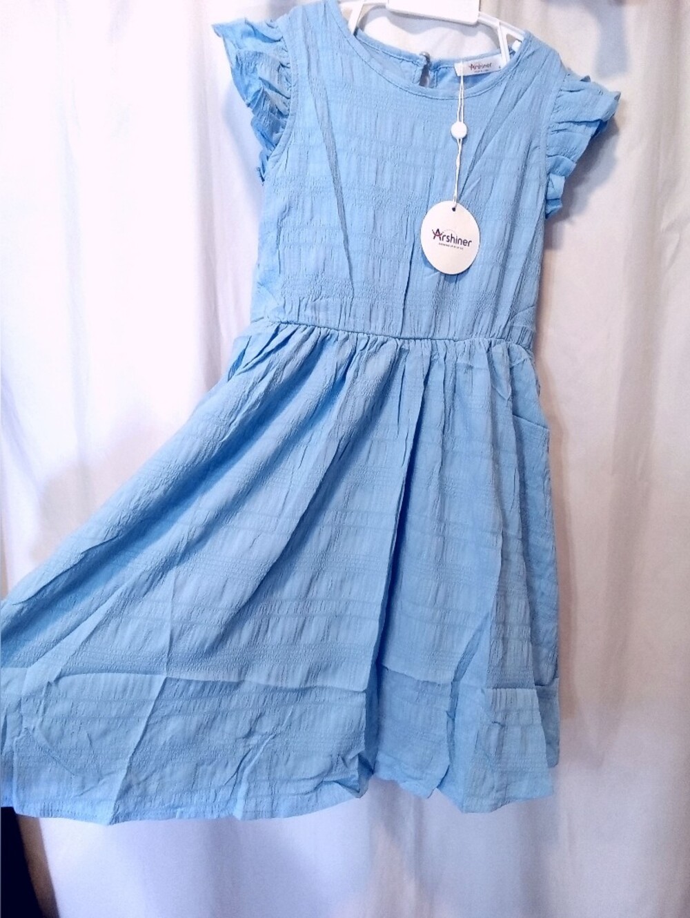 NWT Girls Lined Cap Sleeve A-line Summer Dress Casual Pool Beach Party Sundress